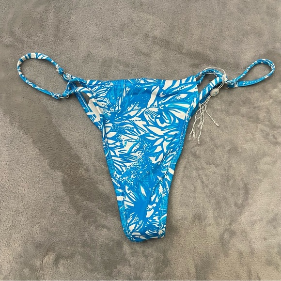 New! Frankie’s Bikinis Ivy Floral String cheeky thong Bikini Bottom 24111 - Picture 4 of 7